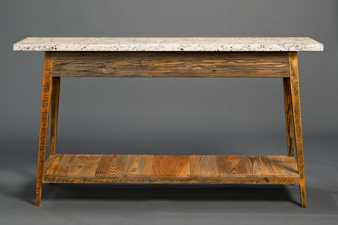 Stone Top Console With Shelf – Landrum Tables